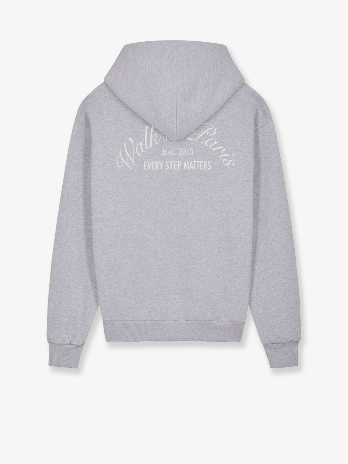 Walk In Paris Men's Cotton Blend Zip up Hoodie Grey