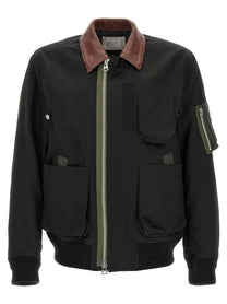 Sacai Cotton Blouson Jacket Black