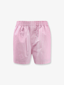 Balenciaga Women's Cotton Boxer Shorts Blue
