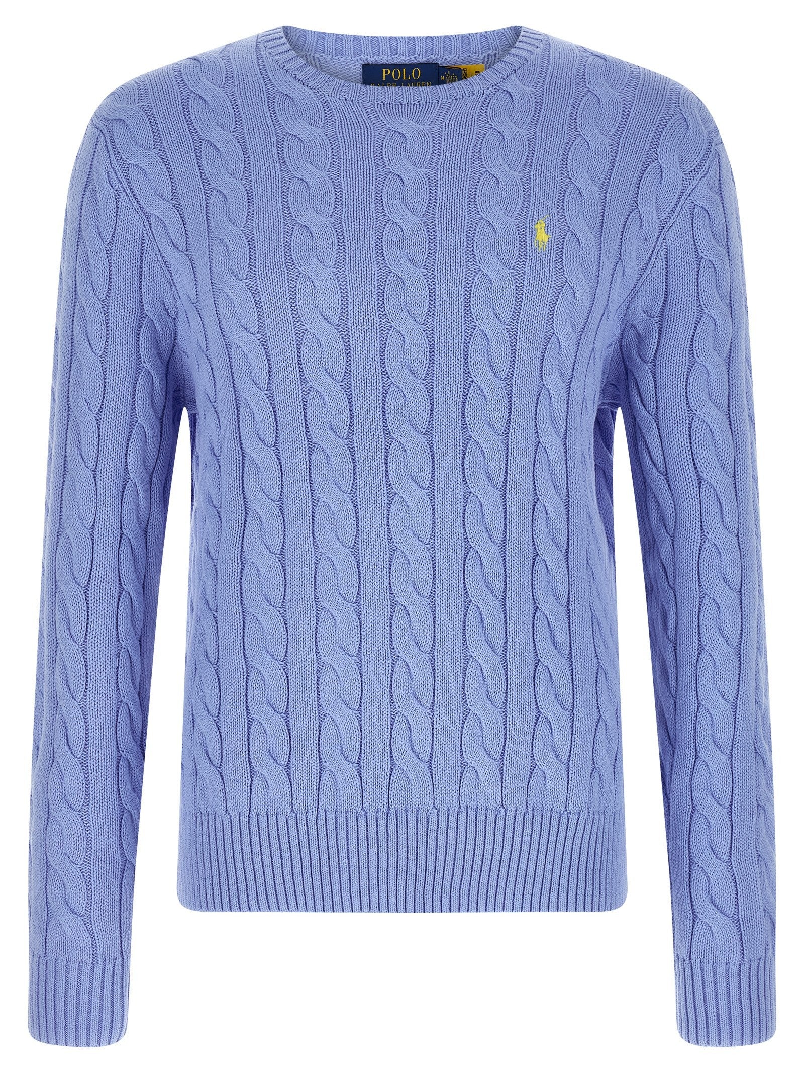 Polo Ralph Lauren Cotton Braided Sweater Blue