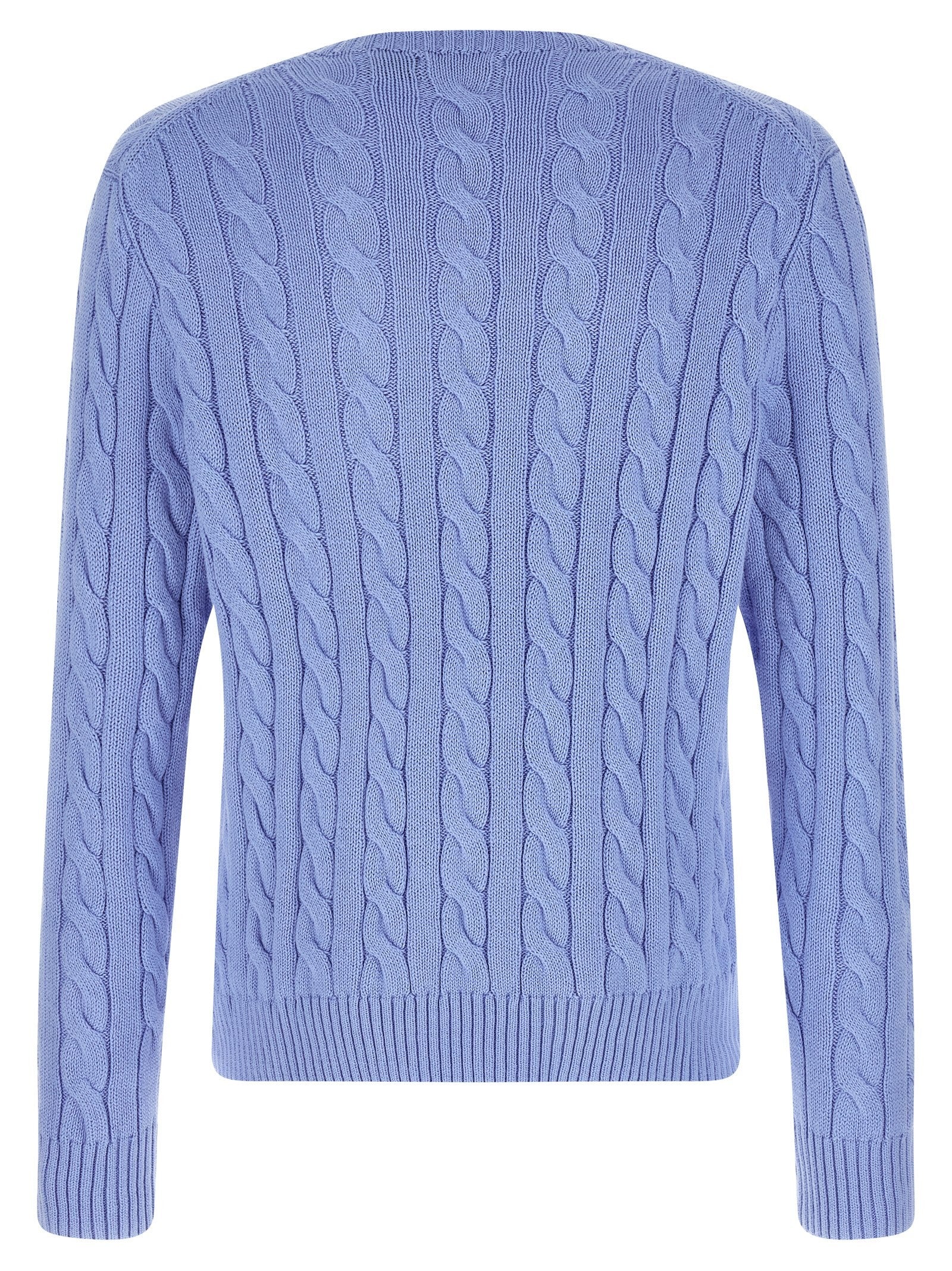 Polo Ralph Lauren Cotton Braided Sweater Blue