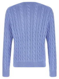 Polo Ralph Lauren Cotton Braided Sweater Blue