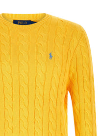 Polo Ralph Lauren Cotton Braided Sweater Yellow