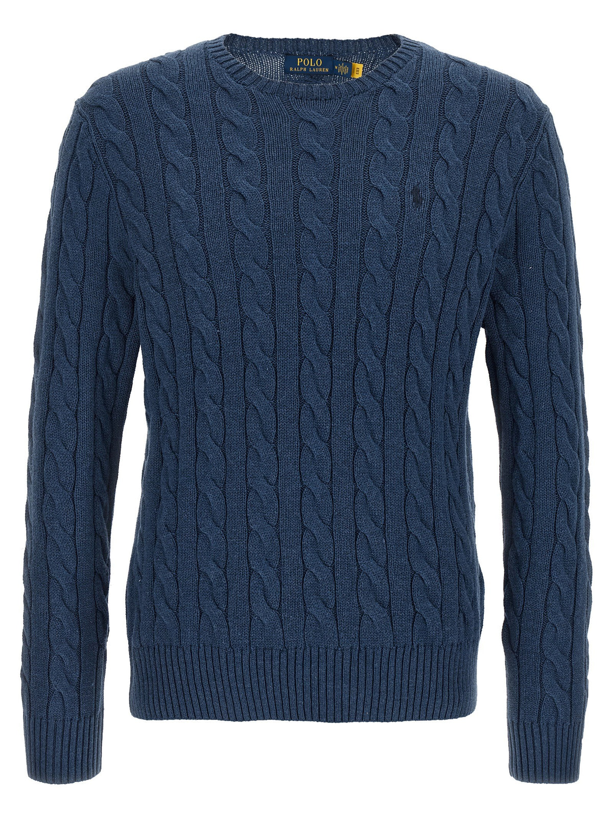 Polo Ralph Lauren Cotton Braided Sweater Blue