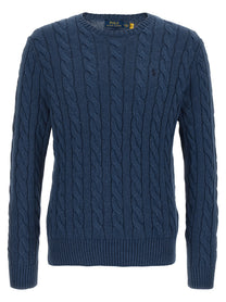 Polo Ralph Lauren Cotton Braided Sweater Blue