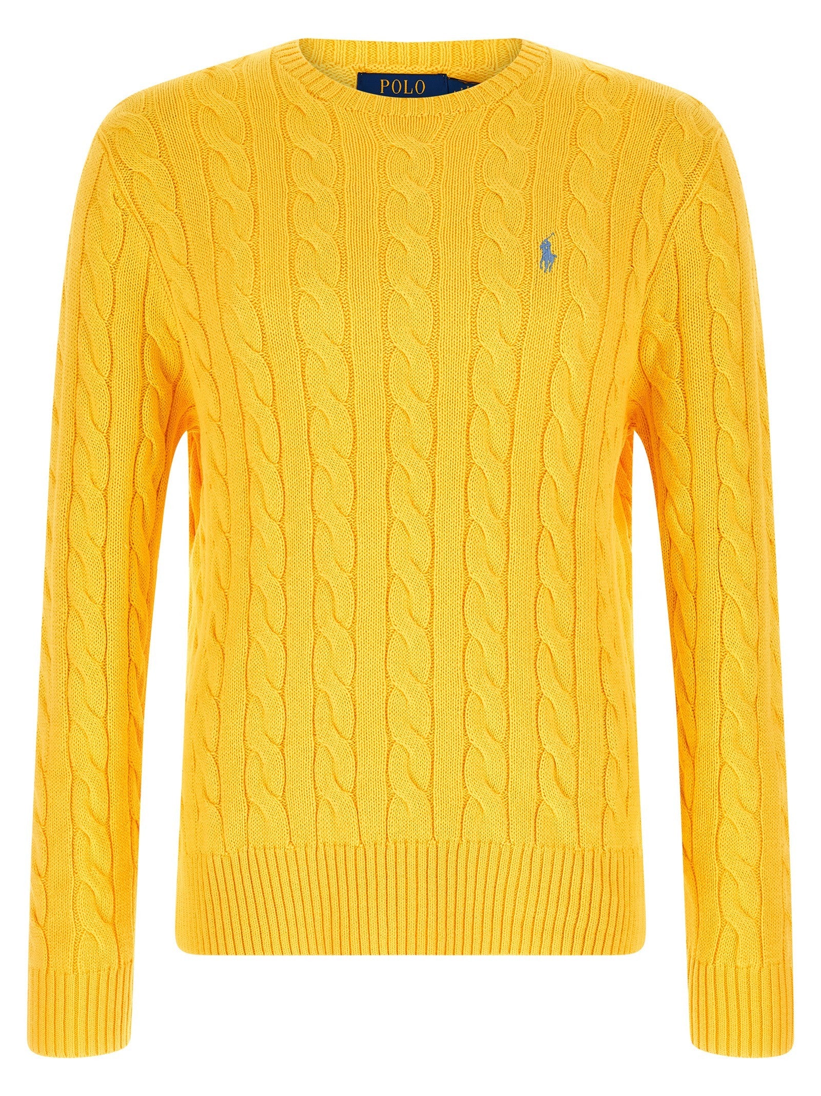 Polo Ralph Lauren Cotton Braided Sweater Yellow