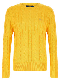 Polo Ralph Lauren Cotton Braided Sweater Yellow
