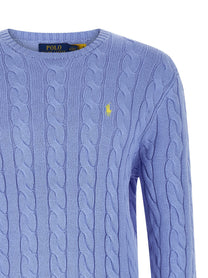 Polo Ralph Lauren Cotton Braided Sweater Blue