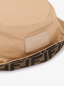 Fendi Men's Cotton Bucket Hat Beige