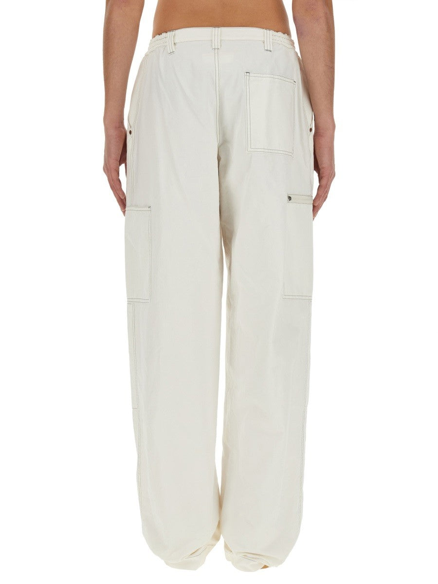 MM6 Maison Margiela Men's Cotton Canvas Pants White, view 3
