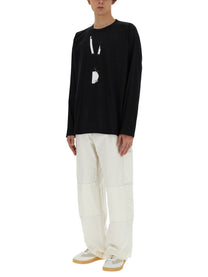 MM6 Maison Margiela Men's Cotton Canvas Pants White, view 2