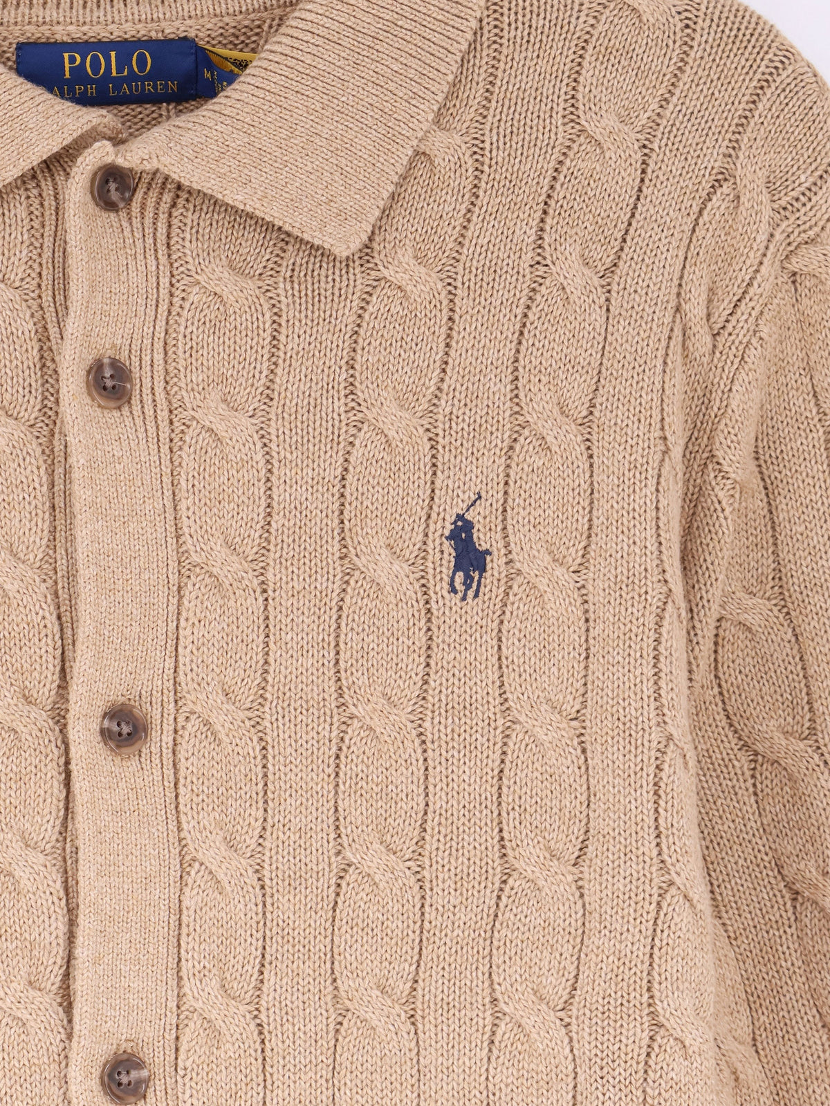 Polo Ralph Lauren Men's Cotton Cardigan Beige, view 3