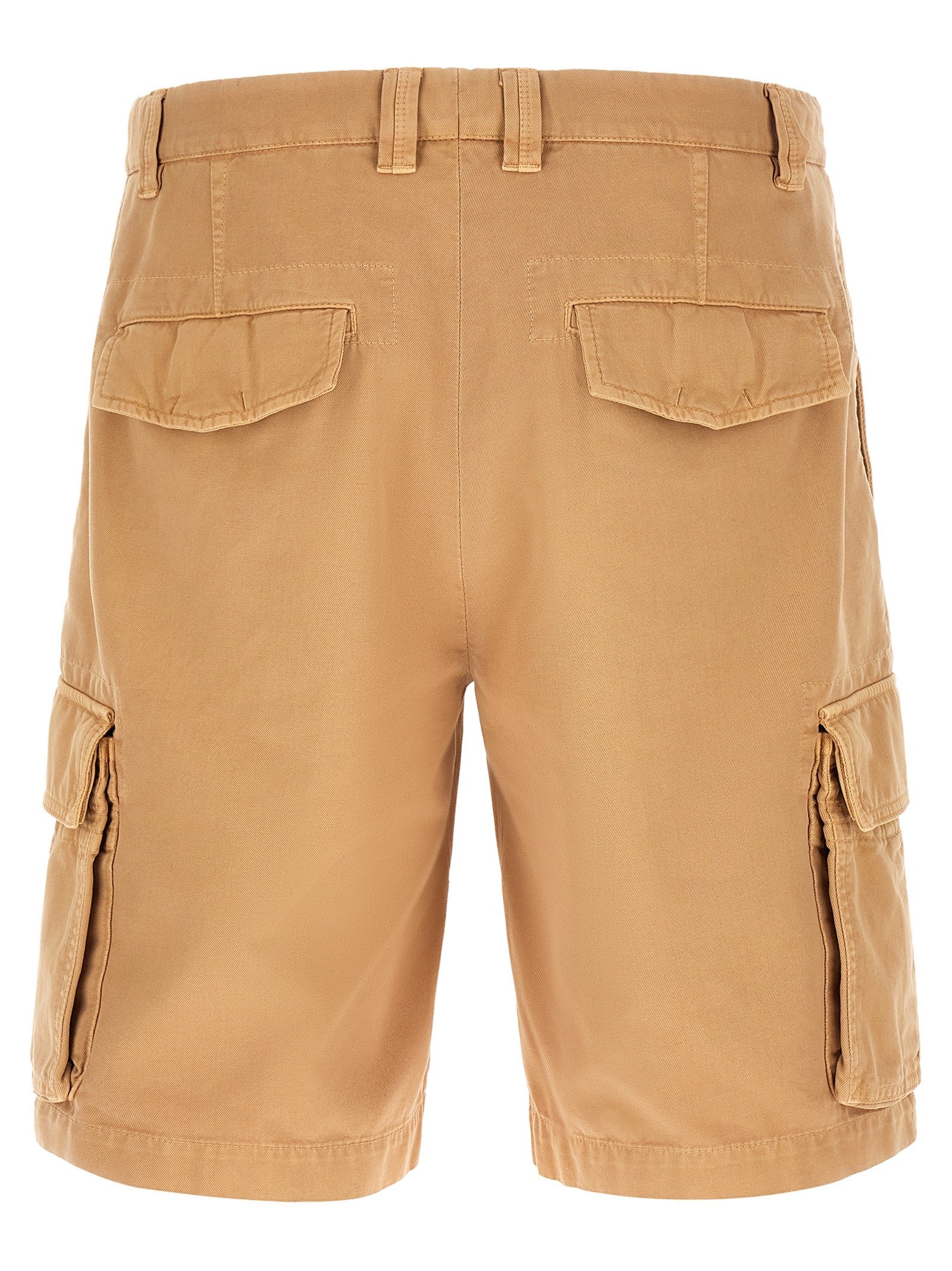 Brunello Cucinelli Cotton Cargo Bermuda Shorts Beige
