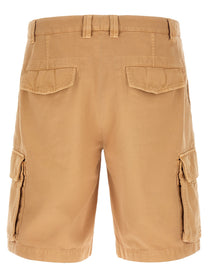 Brunello Cucinelli Cotton Cargo Bermuda Shorts Beige