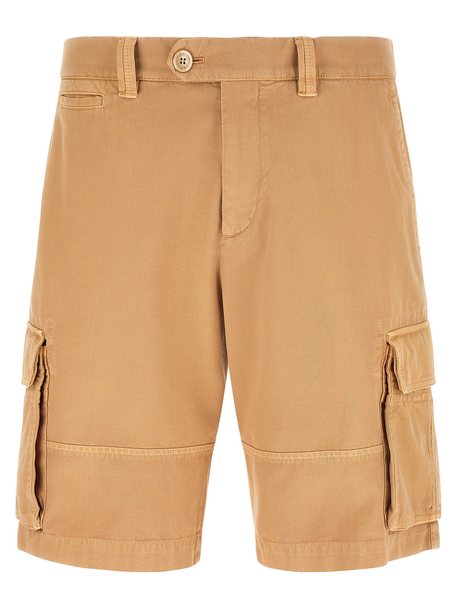 Brunello Cucinelli Cotton Cargo Bermuda Shorts Beige