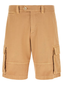 Brunello Cucinelli Cotton Cargo Bermuda Shorts Beige