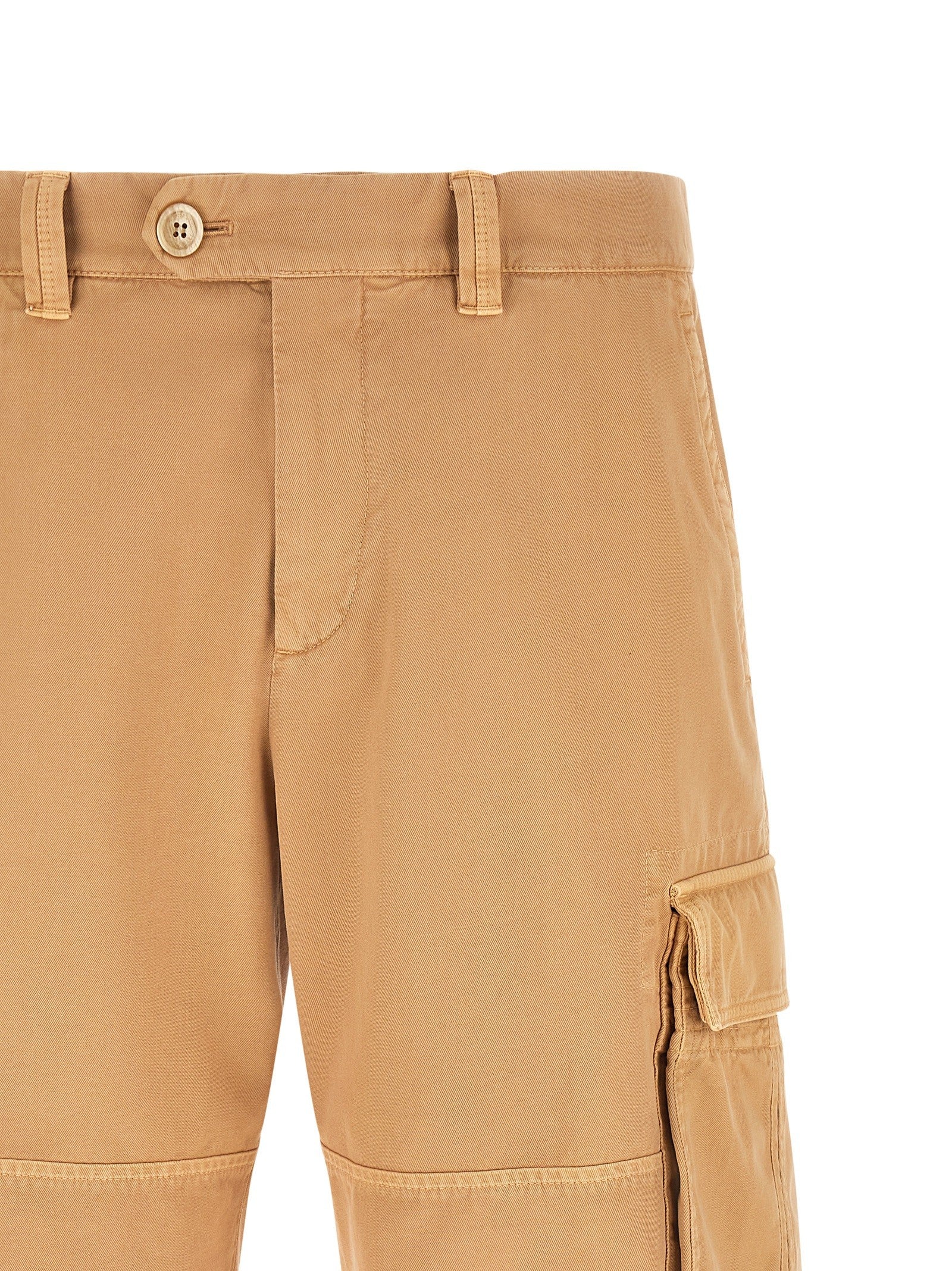 Brunello Cucinelli Cotton Cargo Bermuda Shorts Beige