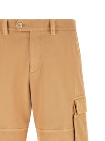 Brunello Cucinelli Cotton Cargo Bermuda Shorts Beige