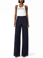 Stella McCartney Women's Cotton Cargo Pants Blue, view 2