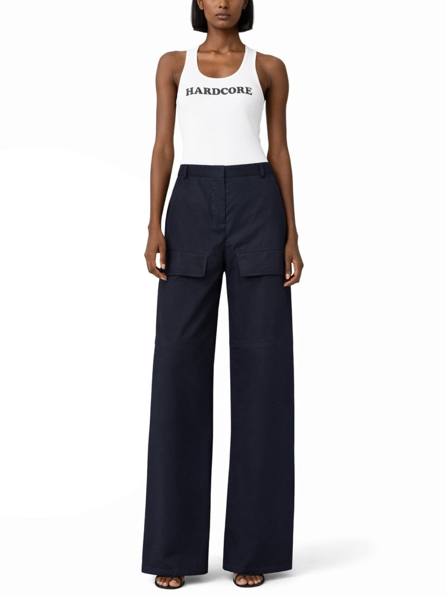 Stella McCartney Women's Cotton Cargo Pants Blue