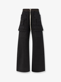 DRKSHDW Men's Cotton Cargo Trousers Black