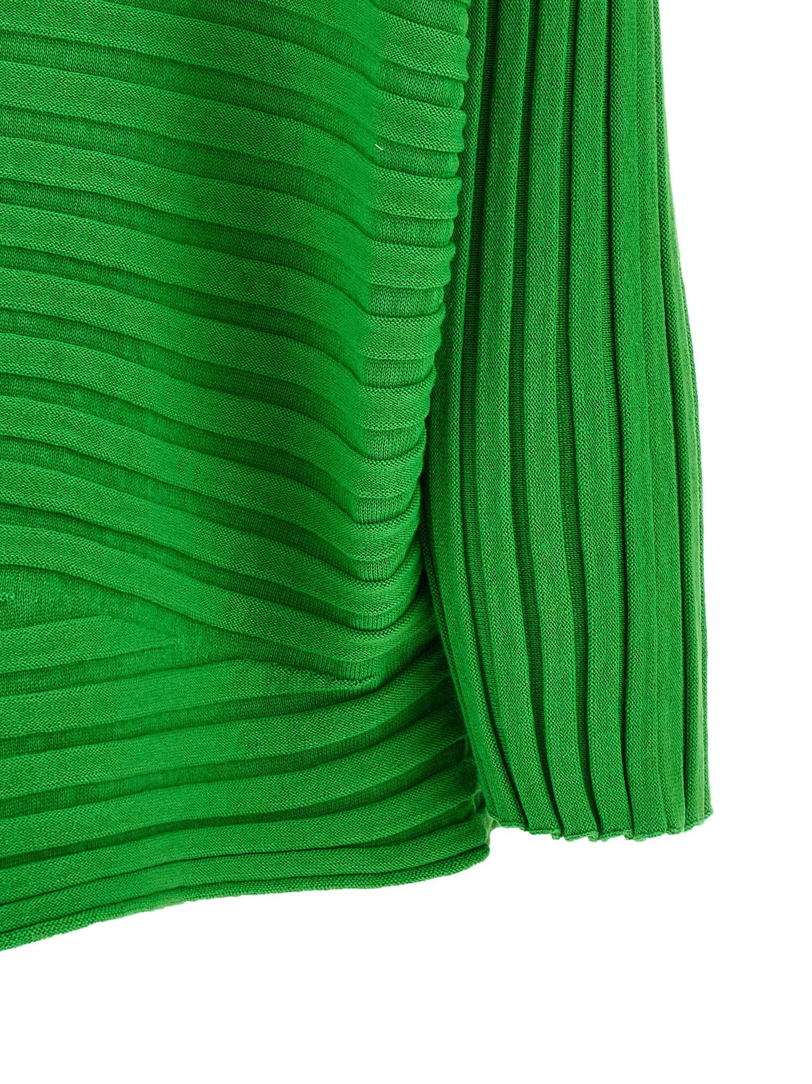 Issey Miyake Cotton Cashmere Knit Top Green