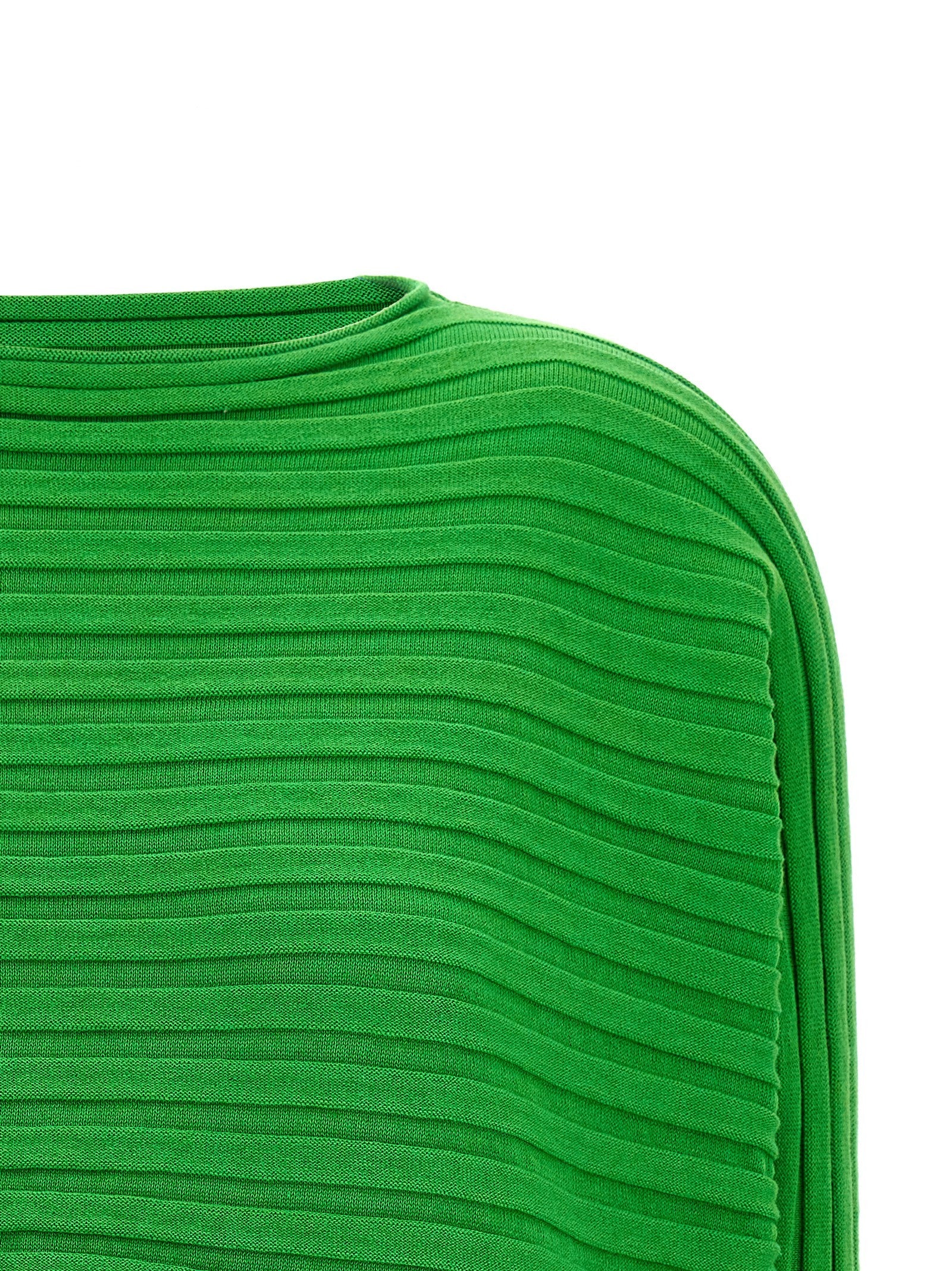 Issey Miyake Cotton Cashmere Knit Top Green