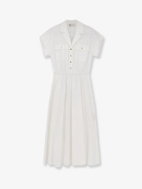 Tory Burch Women's Cotton Chemisier Dress White