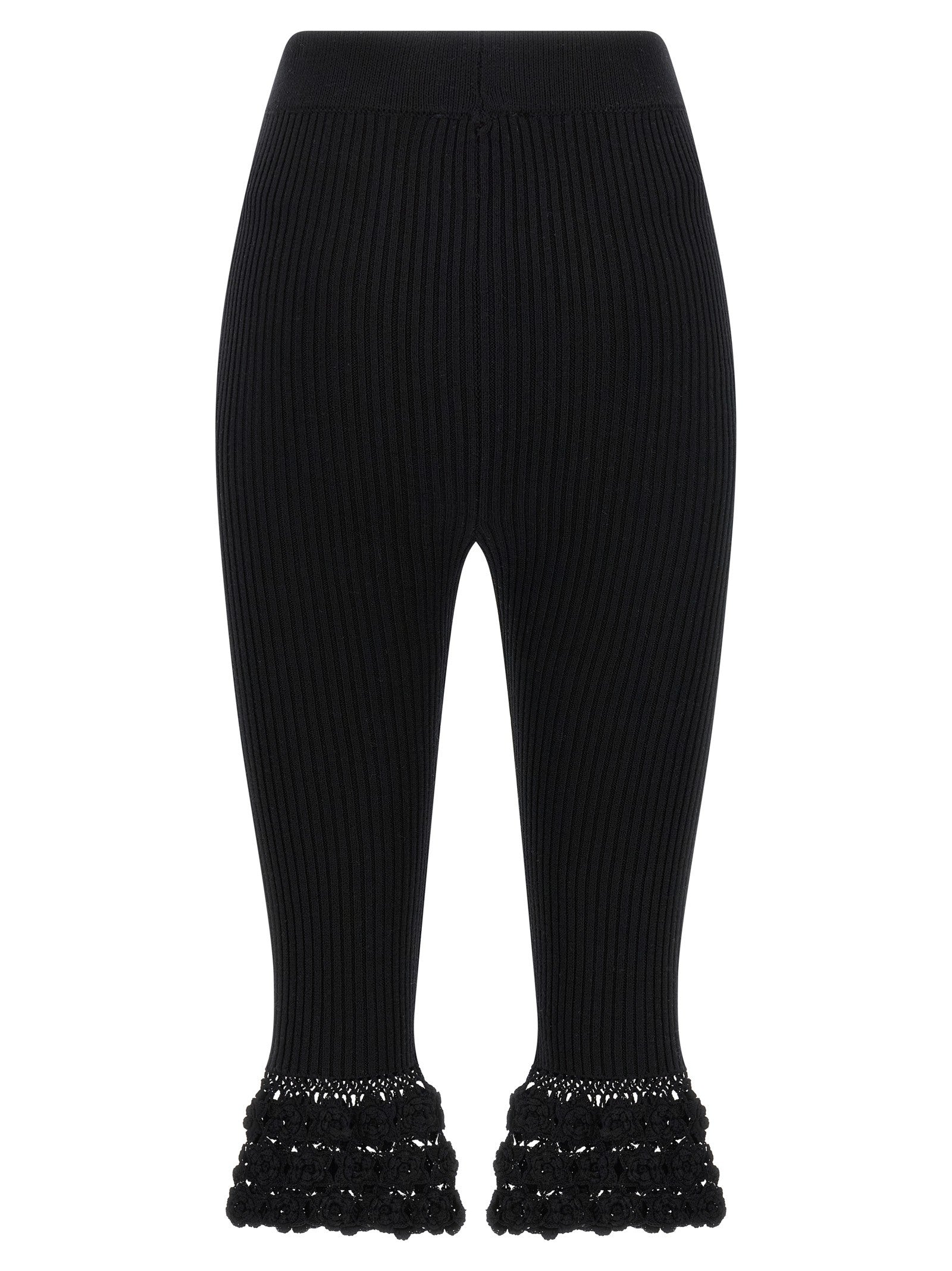 Ganni Cotton Crochet Pants Black