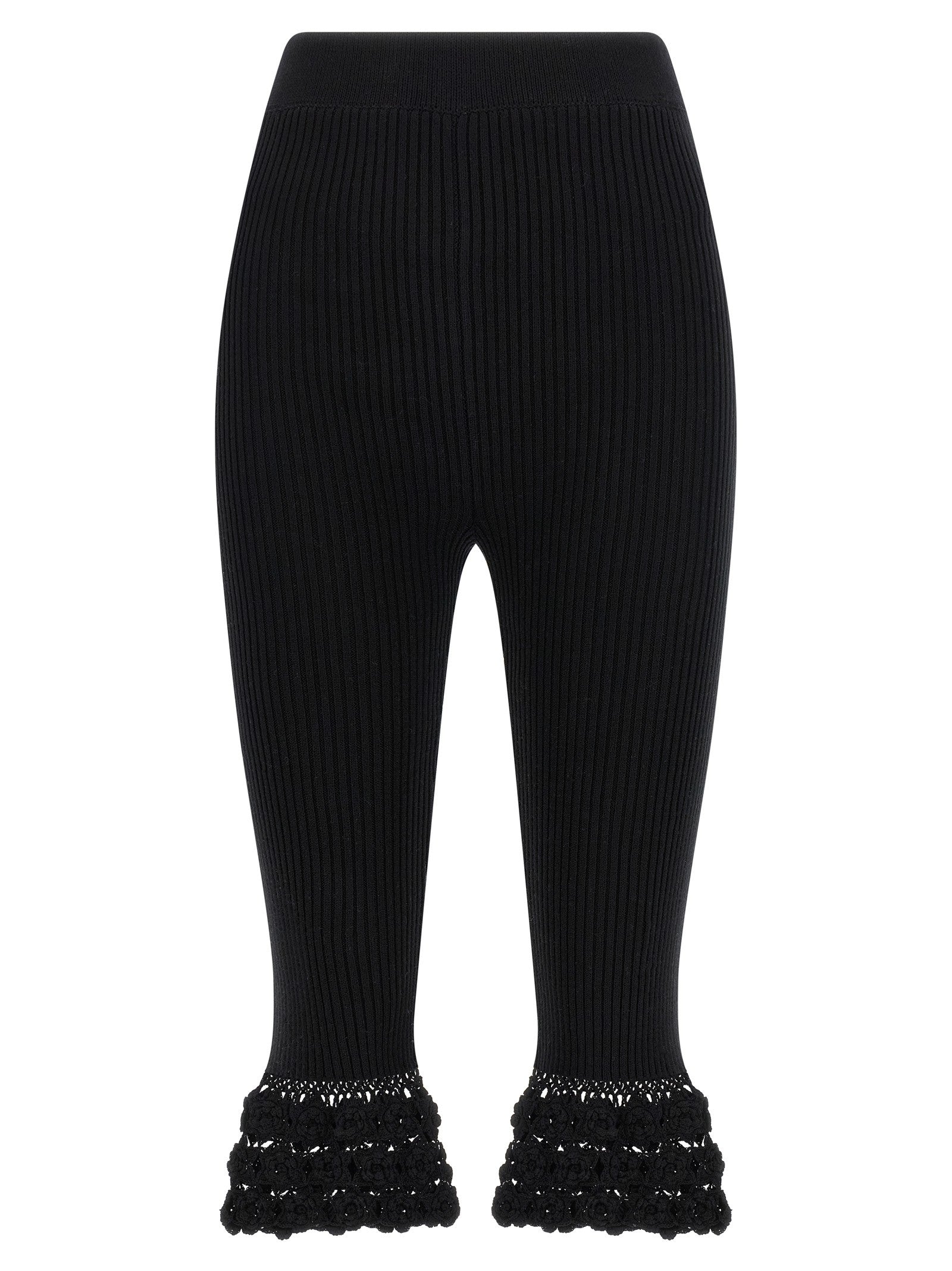 Ganni Cotton Crochet Pants Black