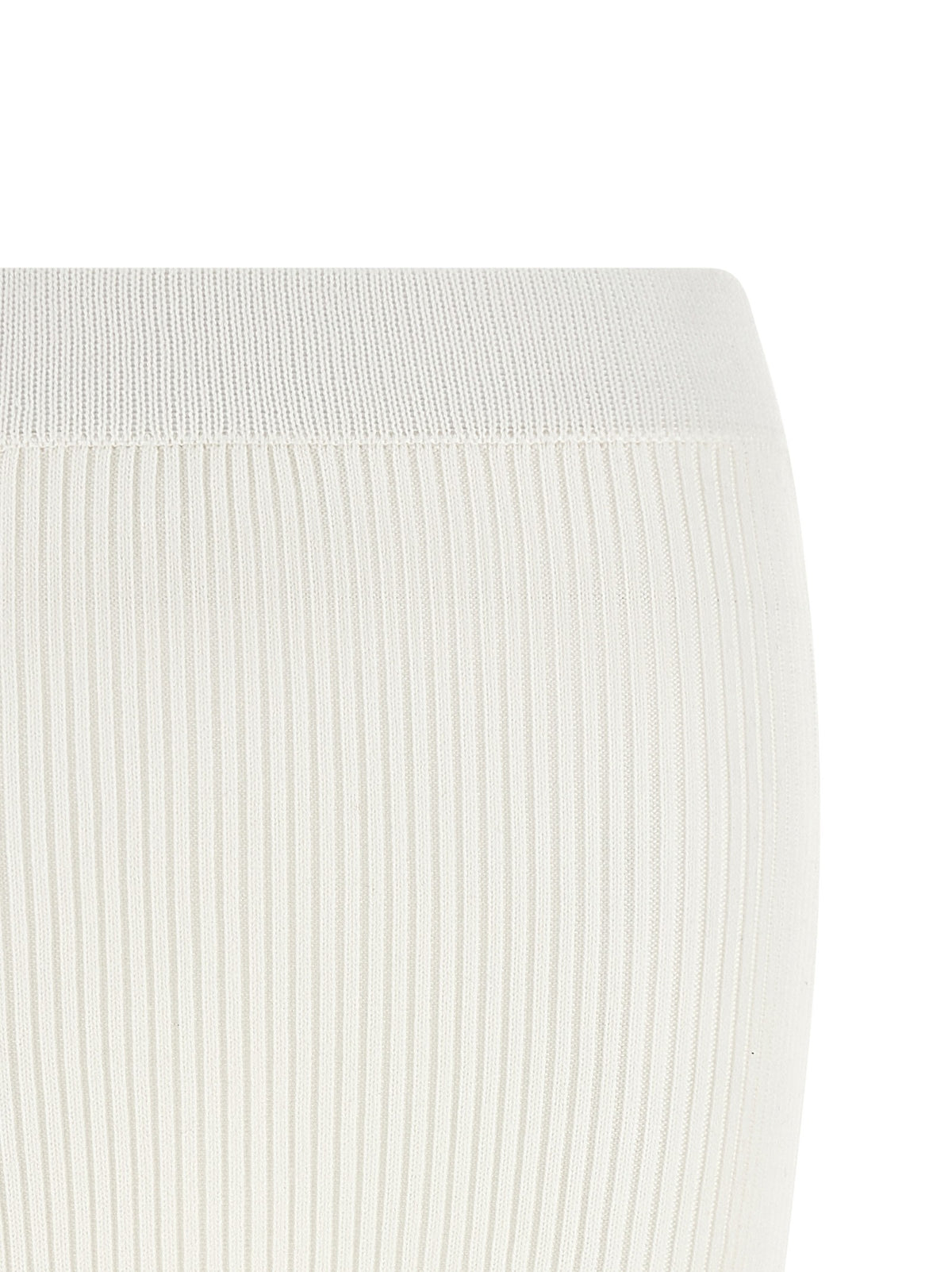 Ganni Cotton Crochet Skirt White, view 3