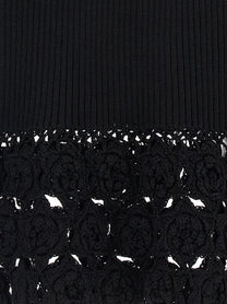 Ganni Cotton Crochet Vest Black