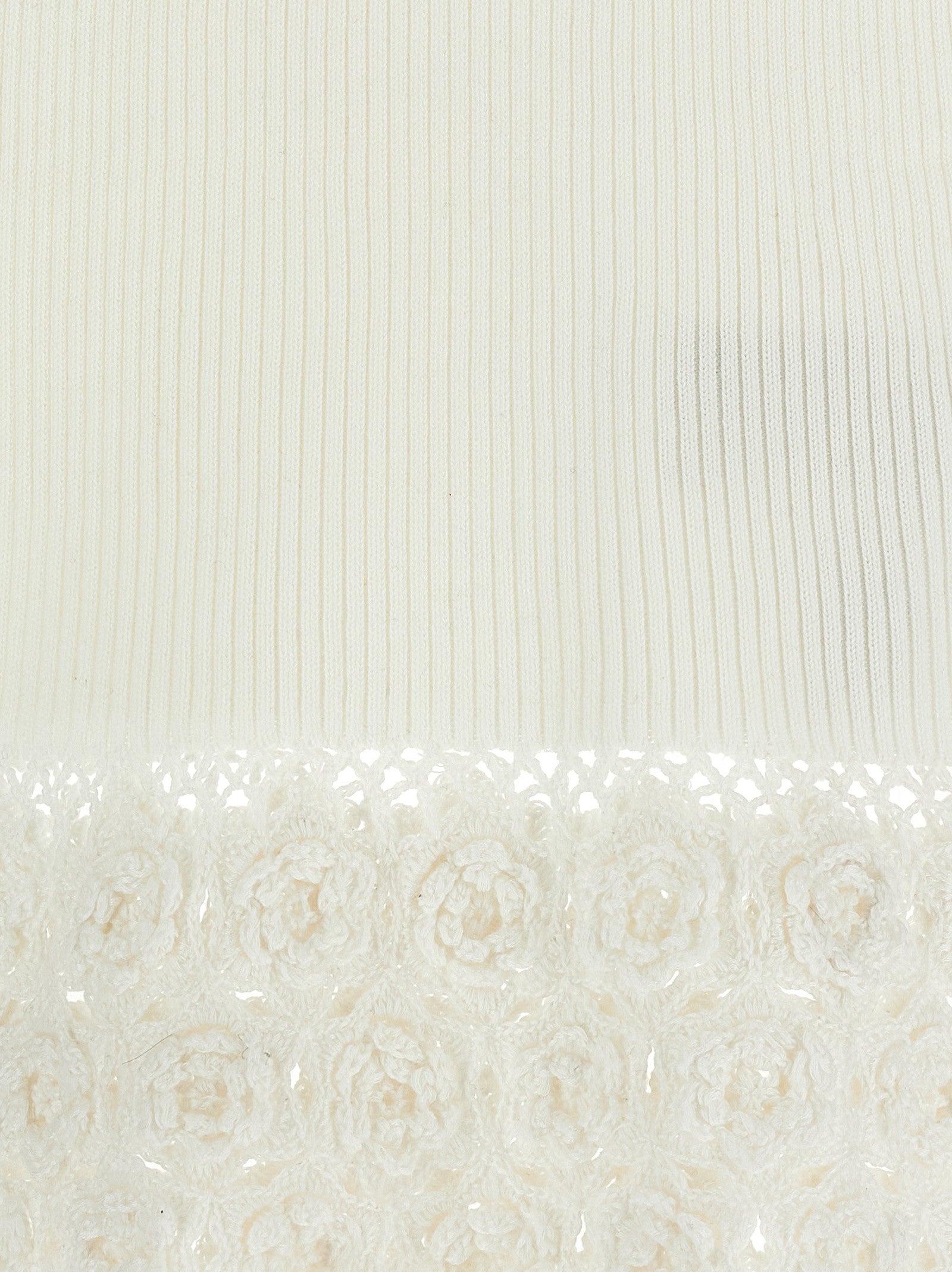 Ganni Cotton Crochet Vest White