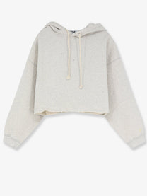 Golden Goose Women's Cotton Crop Sweatshirt Grey
