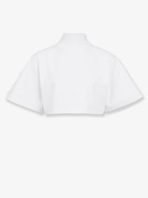 ALAÏA Women's Cotton Crop Shirt White
