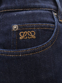 Loewe Women's Cotton Denim Jeans Blue