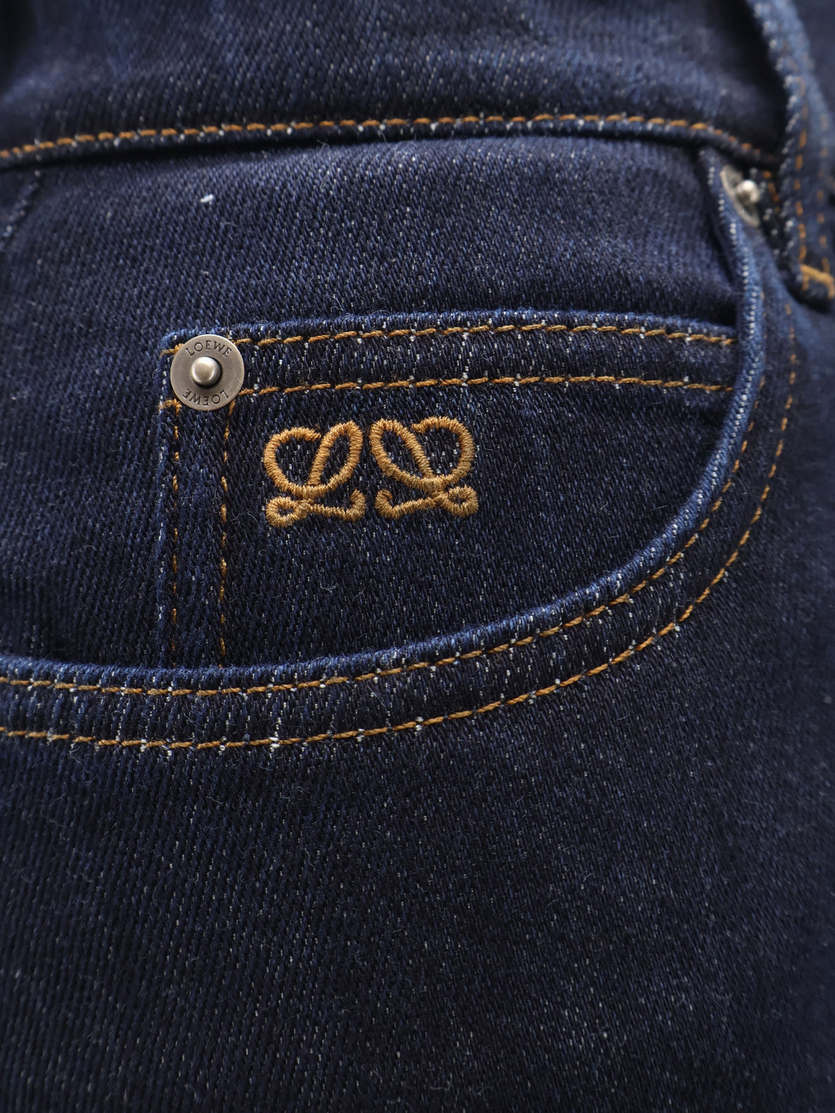 Loewe Women's Cotton Denim Jeans Blue, view 3