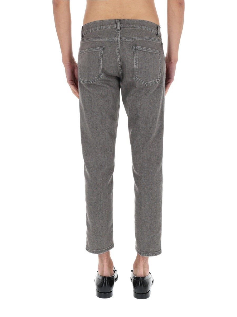 Lardini Men's Cotton Denim Jeans Grey
