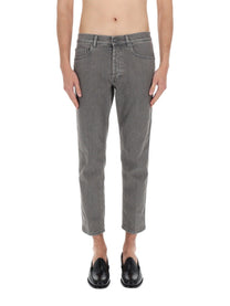 Lardini Men's Cotton Denim Jeans Grey