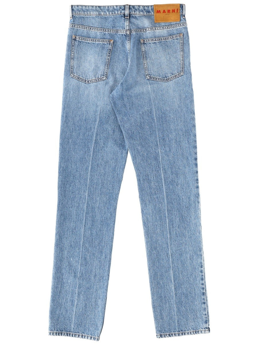 Marni Men's Cotton Denim Pants Blue