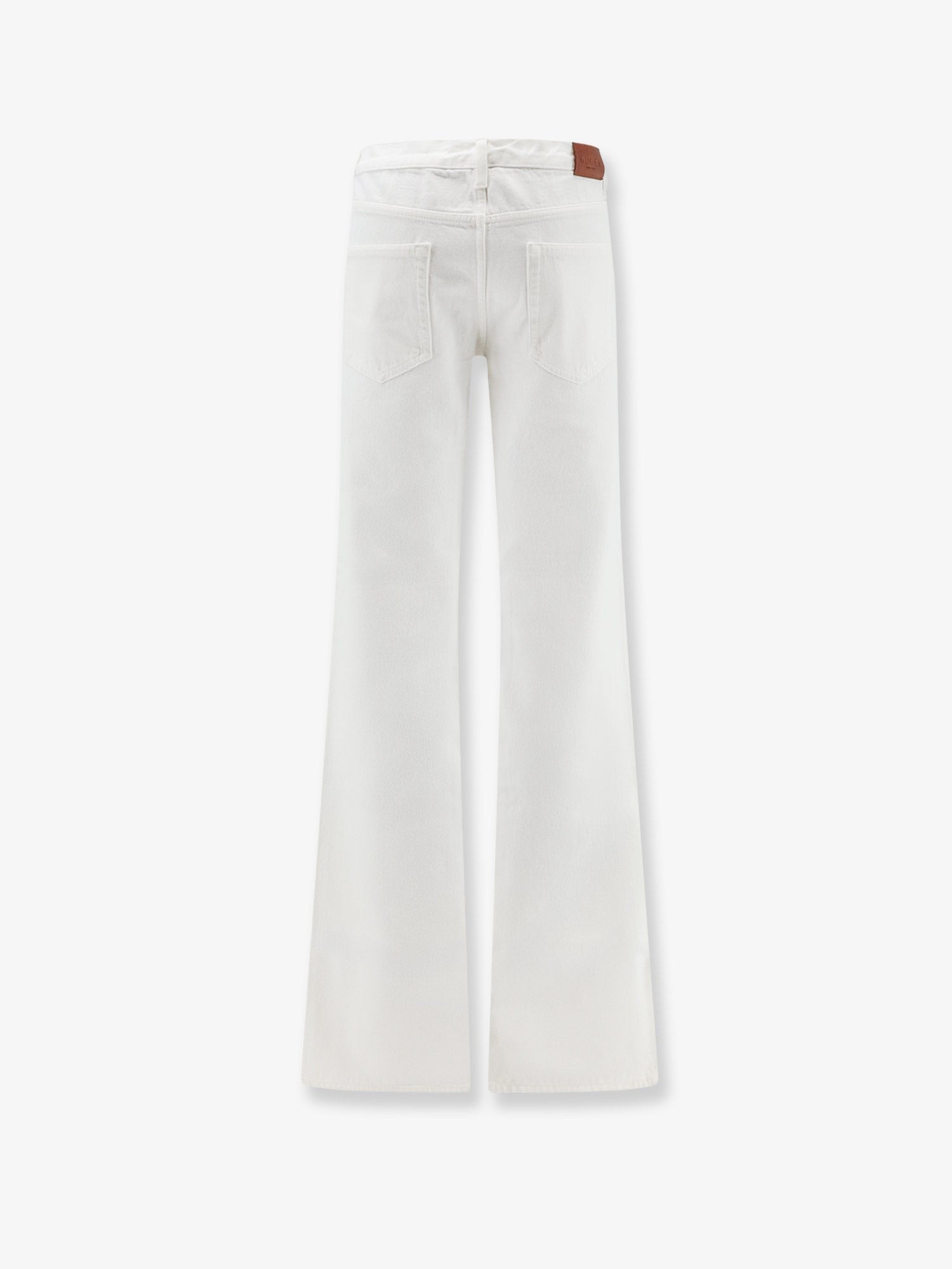 Gucci Women's Cotton Denim Trousers White