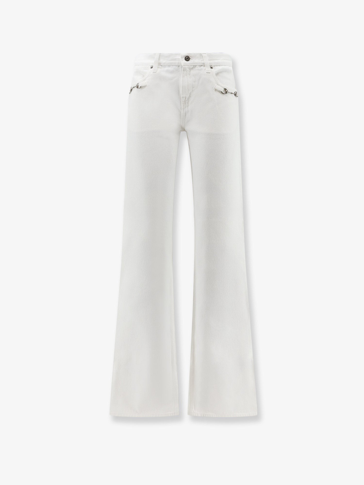 Gucci Women's Cotton Denim Trousers White