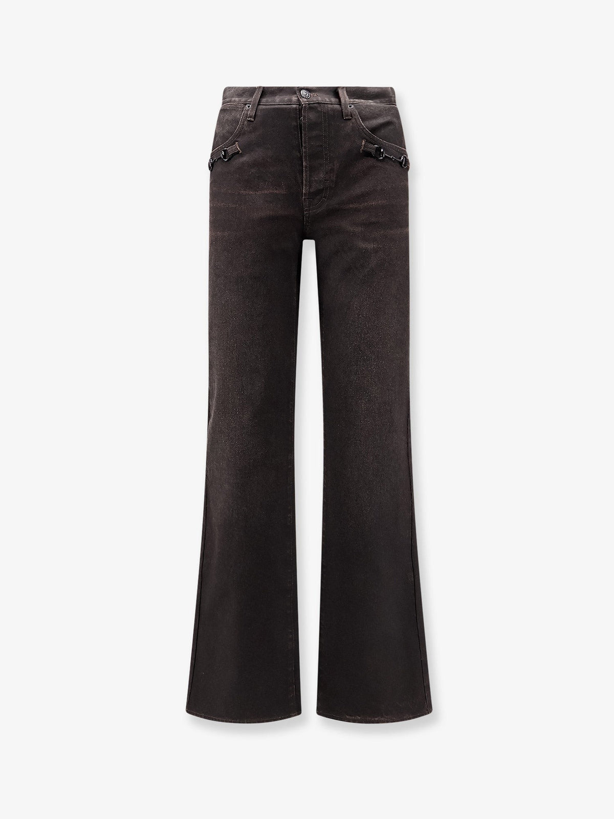 Gucci Men's Cotton Denim Trousers Brown