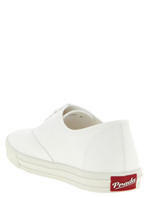 Prada Cotton Drill Sneakers White