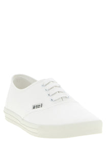 Prada Cotton Drill Sneakers White