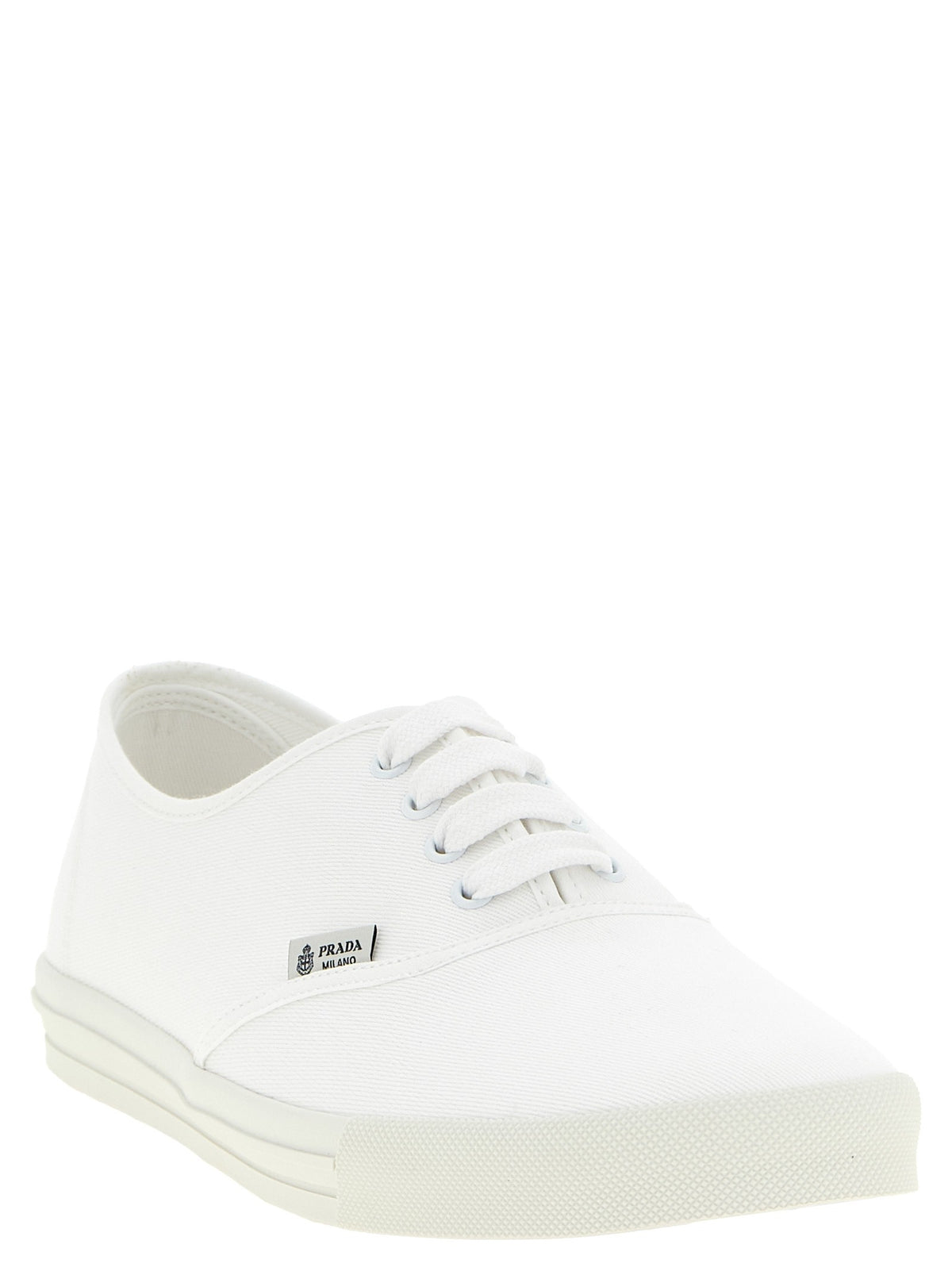PRADA Cotton Drill Sneakers White, view 2