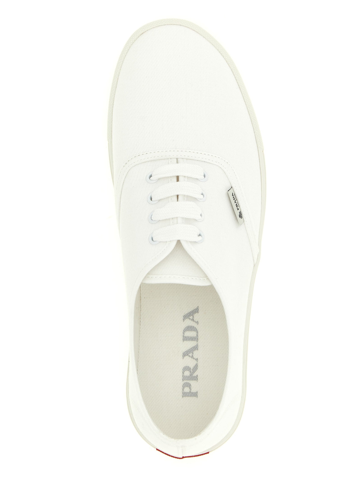 PRADA Cotton Drill Sneakers White, view 4