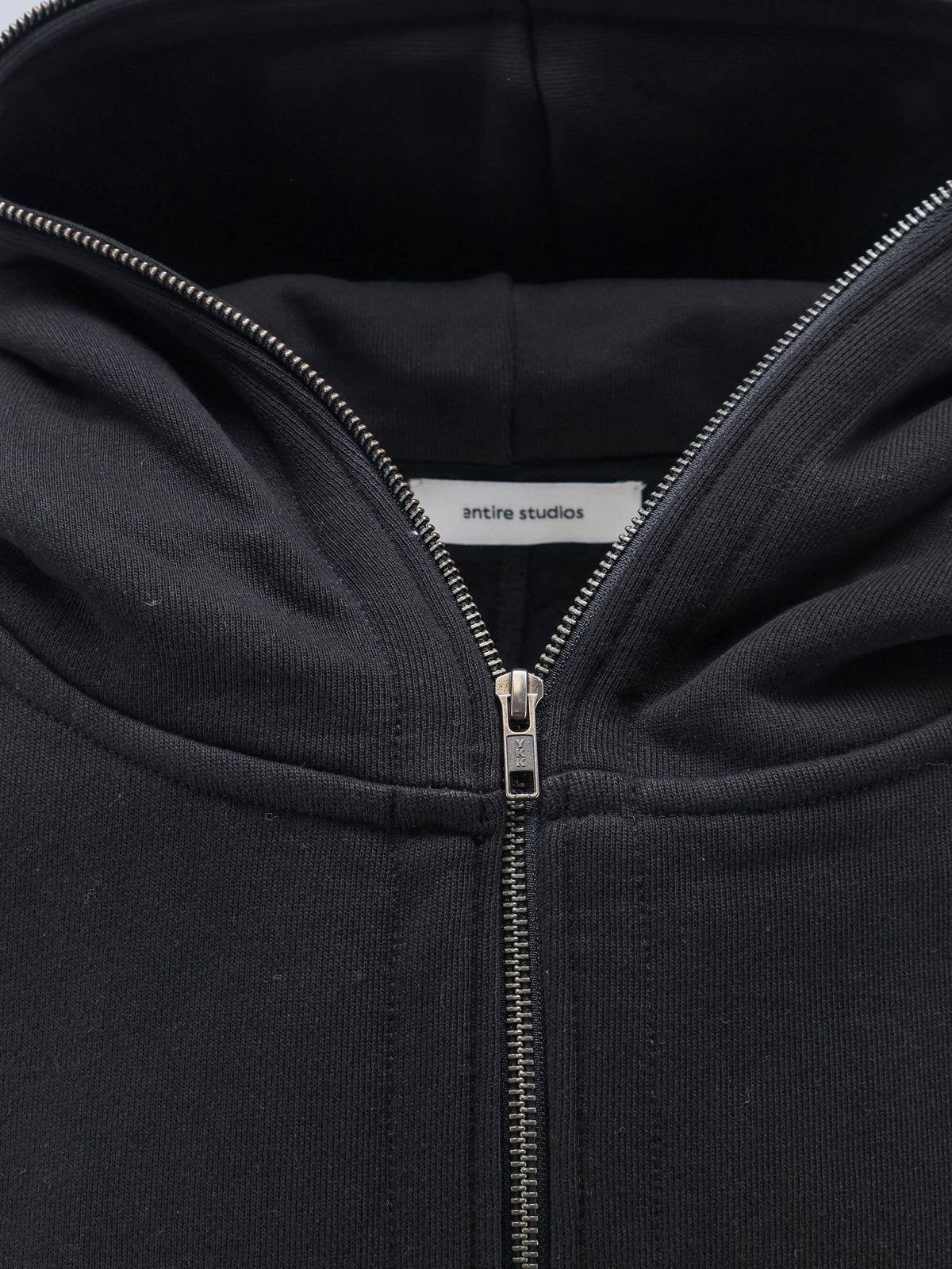 Entire Studios Unisex Cotton Eternal Zip Hoodie Black, view 3