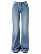 Ami Paris Women's Cotton Flared Jeans Blue