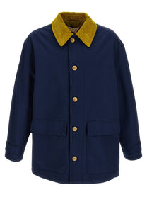 Marni Cotton Gabardine Parka Blue